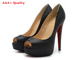 Christian Louboutin Palais Royal Strass Shoes 140 mm Black for Sale