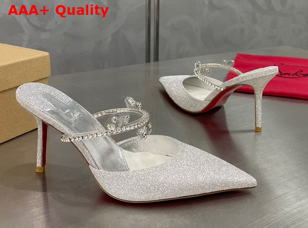 Christian Louboutin Planet Queen Silver Crystals Replica