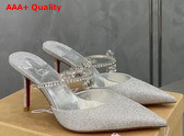 Christian Louboutin Planet Queen Silver Crystals Replica