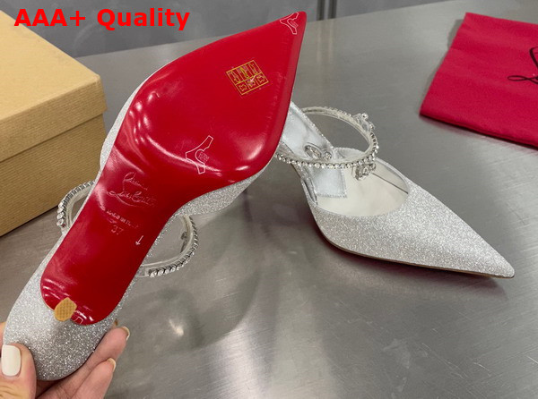 Christian Louboutin Planet Queen Silver Crystals Replica