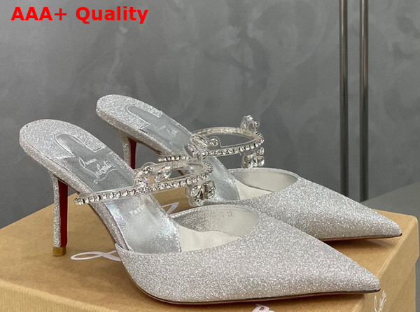 Christian Louboutin Planet Queen Silver Crystals Replica