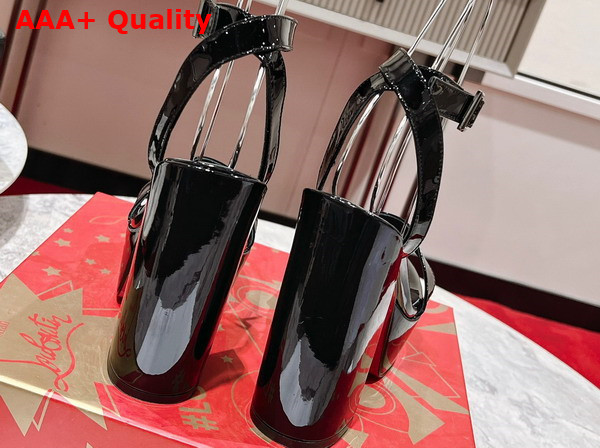 Christian Louboutin Platform Sandal in Black Patent Calfskin Replica