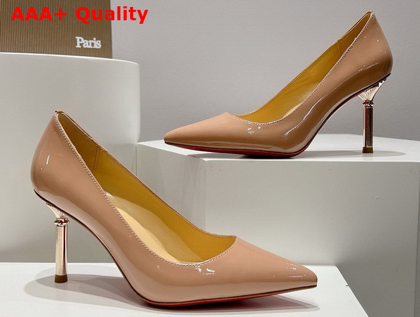 Christian Louboutin Pump in Nude Patent Leather Replica
