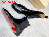 Christian Louboutin Samson Ankle Boot in Black Calf Leather Replica