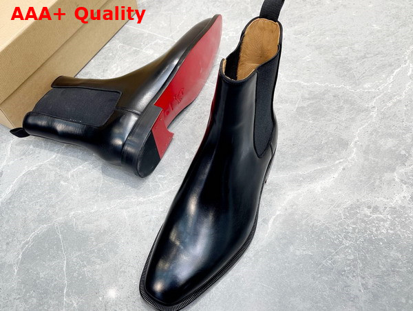Christian Louboutin Samson Ankle Boot in Black Calf Leather Replica