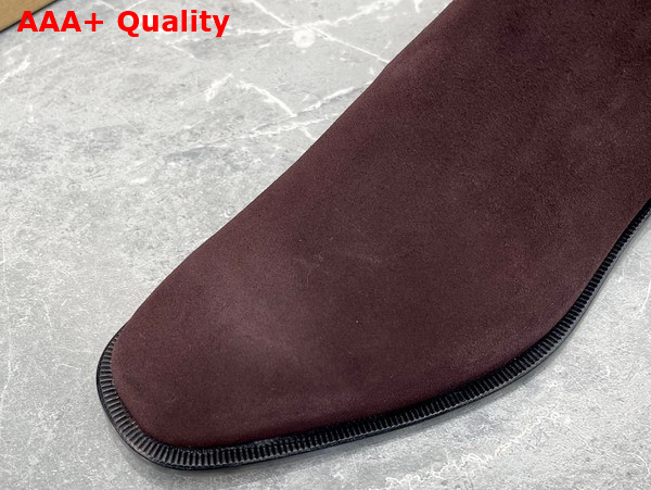 Christian Louboutin Samson Ankle Boot in Brown Veau Velours Replica