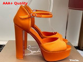 Christian Louboutin Sandaloo 130mm Strappy Sandals Crepe Satin Magma Women Replica