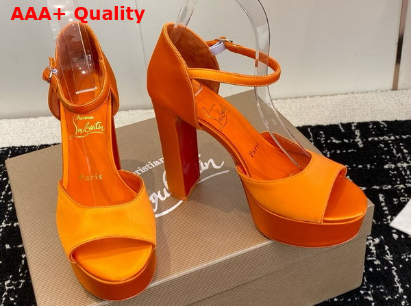 Christian Louboutin Sandaloo 130mm Strappy Sandals Crepe Satin Magma Women Replica