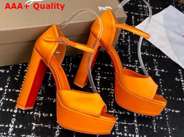 Christian Louboutin Sandaloo 130mm Strappy Sandals Crepe Satin Magma Women Replica