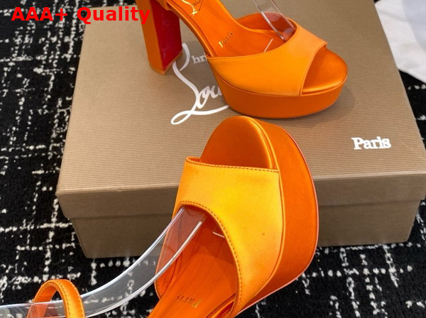 Christian Louboutin Sandaloo 130mm Strappy Sandals Crepe Satin Magma Women Replica