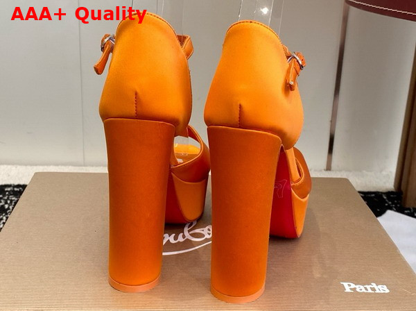 Christian Louboutin Sandaloo 130mm Strappy Sandals Crepe Satin Magma Women Replica