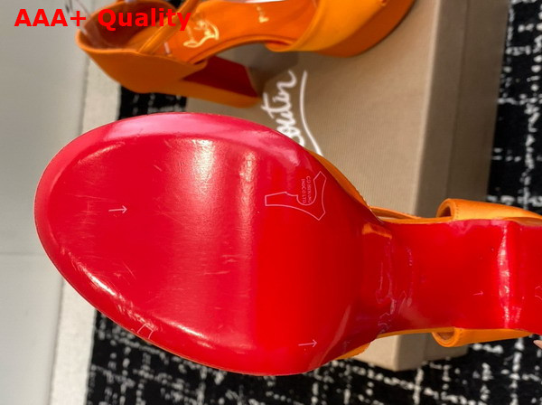 Christian Louboutin Sandaloo 130mm Strappy Sandals Crepe Satin Magma Women Replica