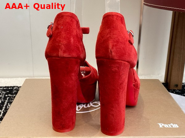 Christian Louboutin Sandaloo 130mm Strappy Sandals Veau Velours Fever Women Replica