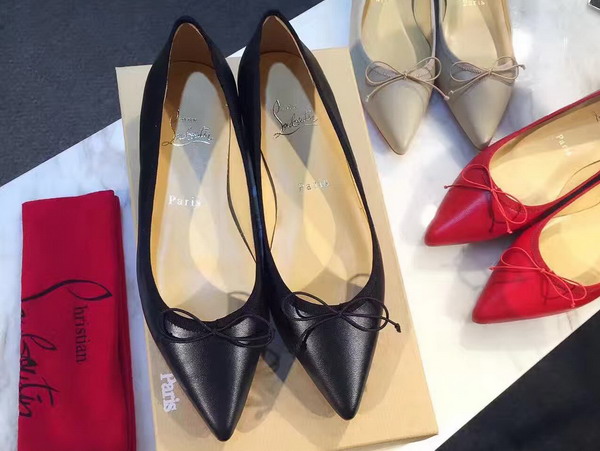 Christian Louboutin Solasofia Flat in Black Calf Leather For Sale