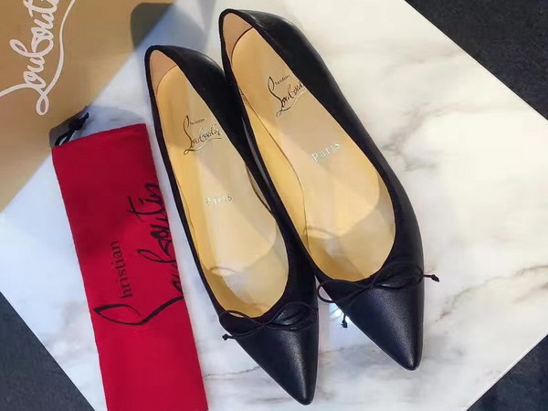 Christian Louboutin Solasofia Flat in Black Calf Leather For Sale