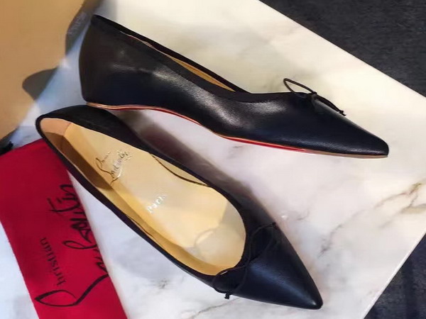 Christian Louboutin Solasofia Flat in Black Calf Leather For Sale