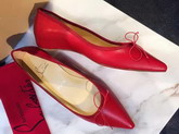 Christian Louboutin Solasofia Flat in Red Calf Leather For Sale