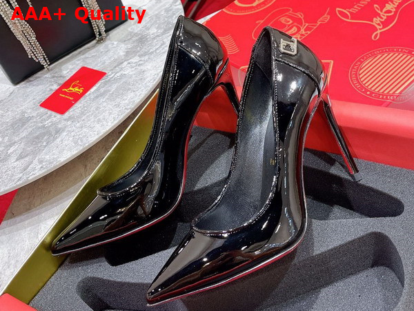 Christian Louboutin Sporty Kate Pump in Black Patent Leather Replica