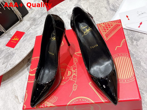 Christian Louboutin Sporty Kate Pump in Black Patent Leather Replica