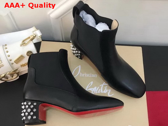 Christian Louboutin Study Ankle Boot in Black Calfskin Replica