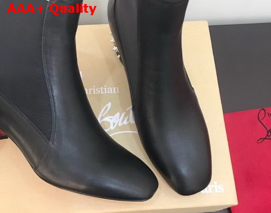 Christian Louboutin Study Ankle Boot in Black Calfskin Replica