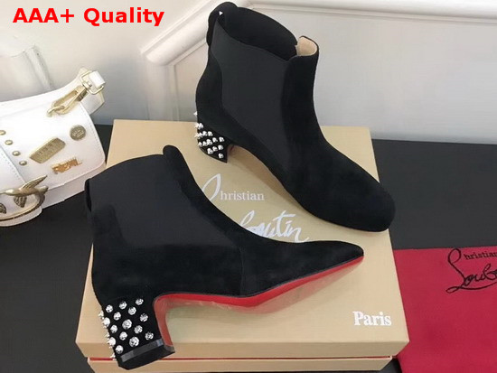 Christian Louboutin Study Ankle Boot in Black Suede Replica