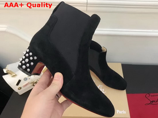 Christian Louboutin Study Ankle Boot in Black Suede Replica