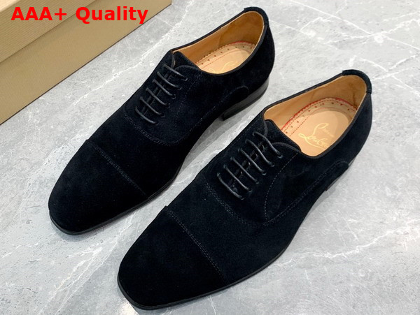 Christian Louboutin Surcity Derbies Black Suede Replica