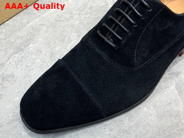 Christian Louboutin Surcity Derbies Black Suede Replica