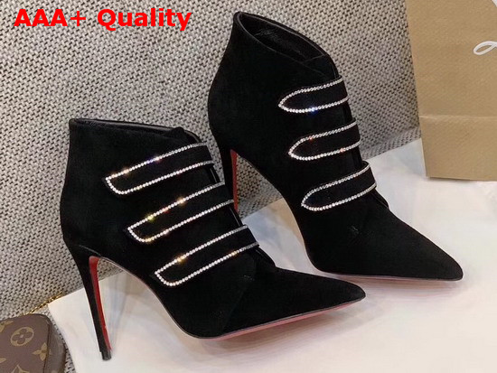 Christian Louboutin Triniboot in Black Suede Leather Replica