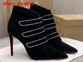 Christian Louboutin Triniboot in Black Suede Leather Replica