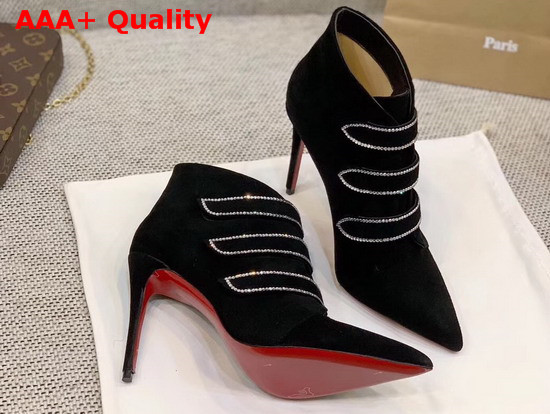 Christian Louboutin Triniboot in Black Suede Leather Replica