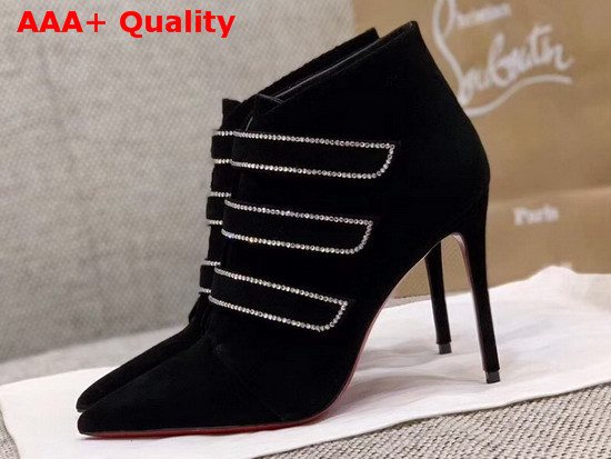 Christian Louboutin Triniboot in Black Suede Leather Replica