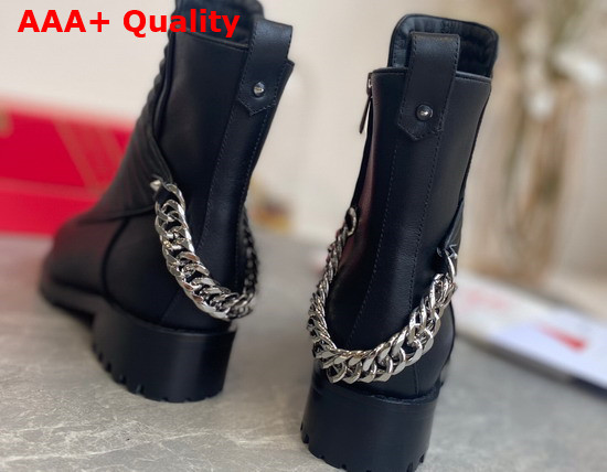 Christian Louboutin Women Ankle Boot in Black Calf Leather Replica
