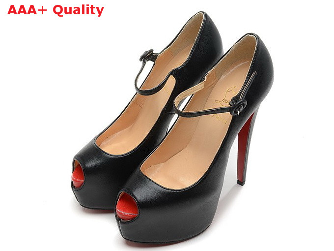 Louboutin Lady Daf 160mm Black Natural Leather for Sale