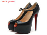 Louboutin Lady Daf 160mm Black Natural Leather for Sale