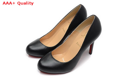 Louboutin New Simple Pump 100mm Heel Black Calf Leather for Sale