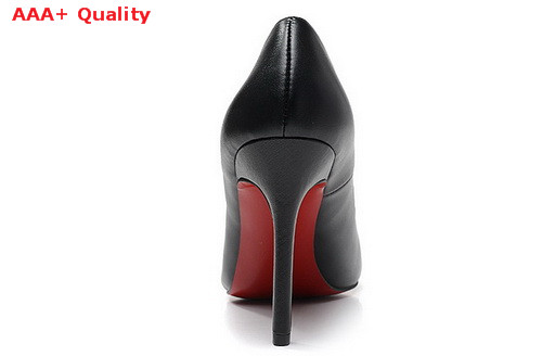 Louboutin New Simple Pump 100mm Heel Black Calf Leather for Sale