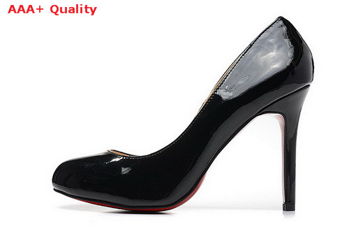 Louboutin New Simple Pump 100mm Heel Shiny Black for Sale