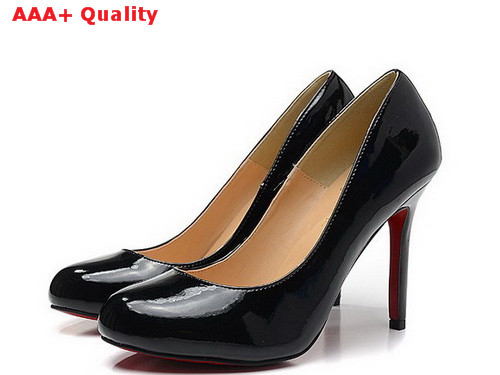 Louboutin New Simple Pump 100mm Heel Shiny Black for Sale