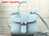 Delvaux Brillant Mini Bag Light Blue Textured Leather Replica