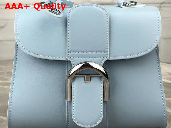 Delvaux Brillant Mini Bag Light Blue Textured Leather Replica
