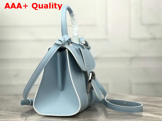 Delvaux Brillant Mini Bag Light Blue Textured Leather Replica