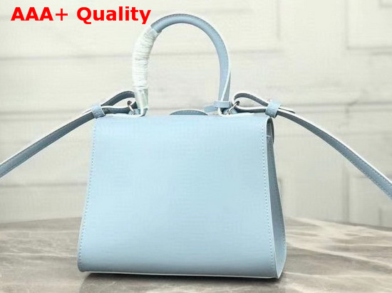 Delvaux Brillant Mini Bag Light Blue Textured Leather Replica