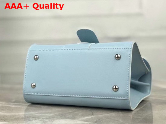 Delvaux Brillant Mini Bag Light Blue Textured Leather Replica