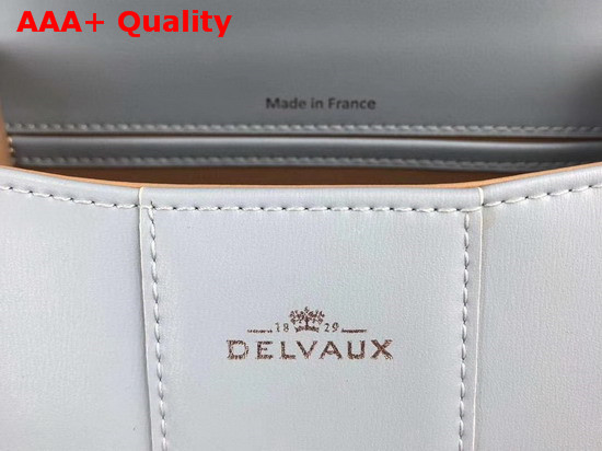 Delvaux Brillant Mini Bag Light Blue Textured Leather Replica