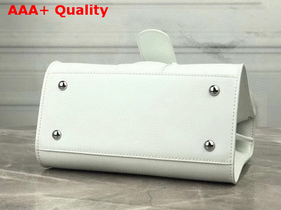 Delvaux Brillant Mini Bag White Textured Leather Replica