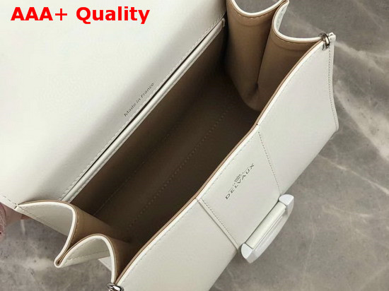 Delvaux Brillant Mini Bag White Textured Leather Replica