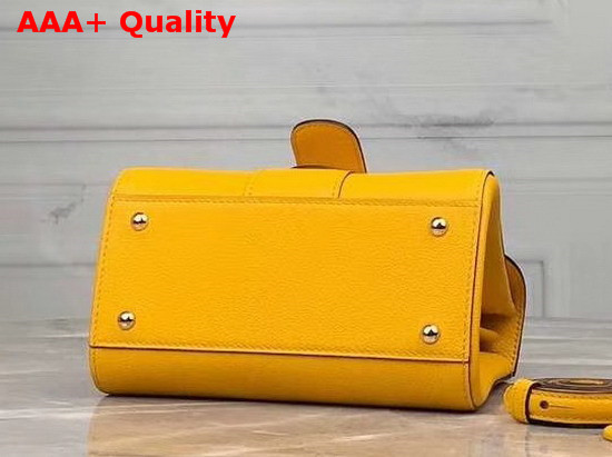 Delvaux Brillant Mini Bag Yellow Grain Leather Replica