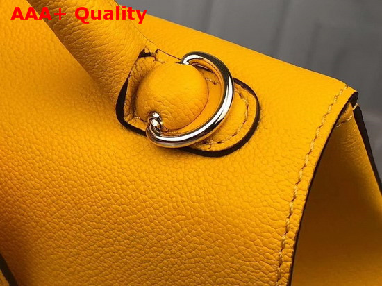 Delvaux Brillant Mini Bag Yellow Grain Leather Replica